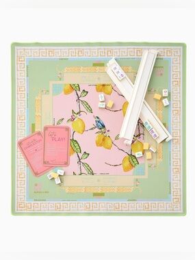 Oh My Mahjong Sorbet Tile Set And Citrus Songbird Mat
